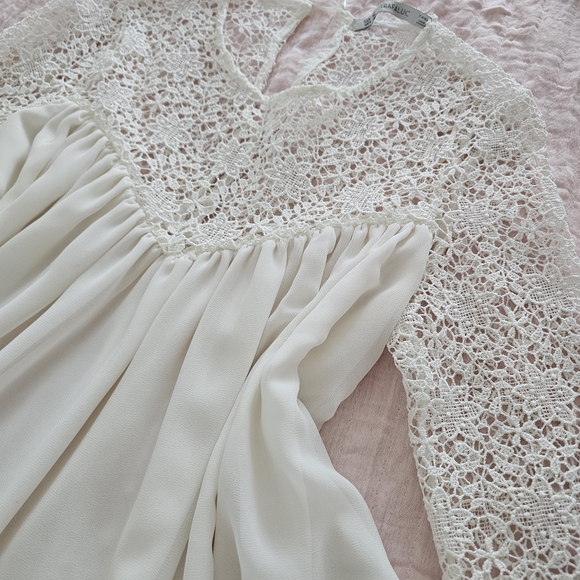 Zara Tops - Zara Cream Lace Top